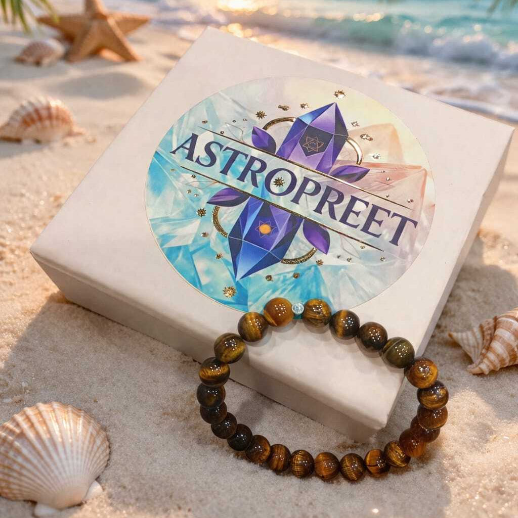 Tiger Eye Beaded Bracelet Golden Brown