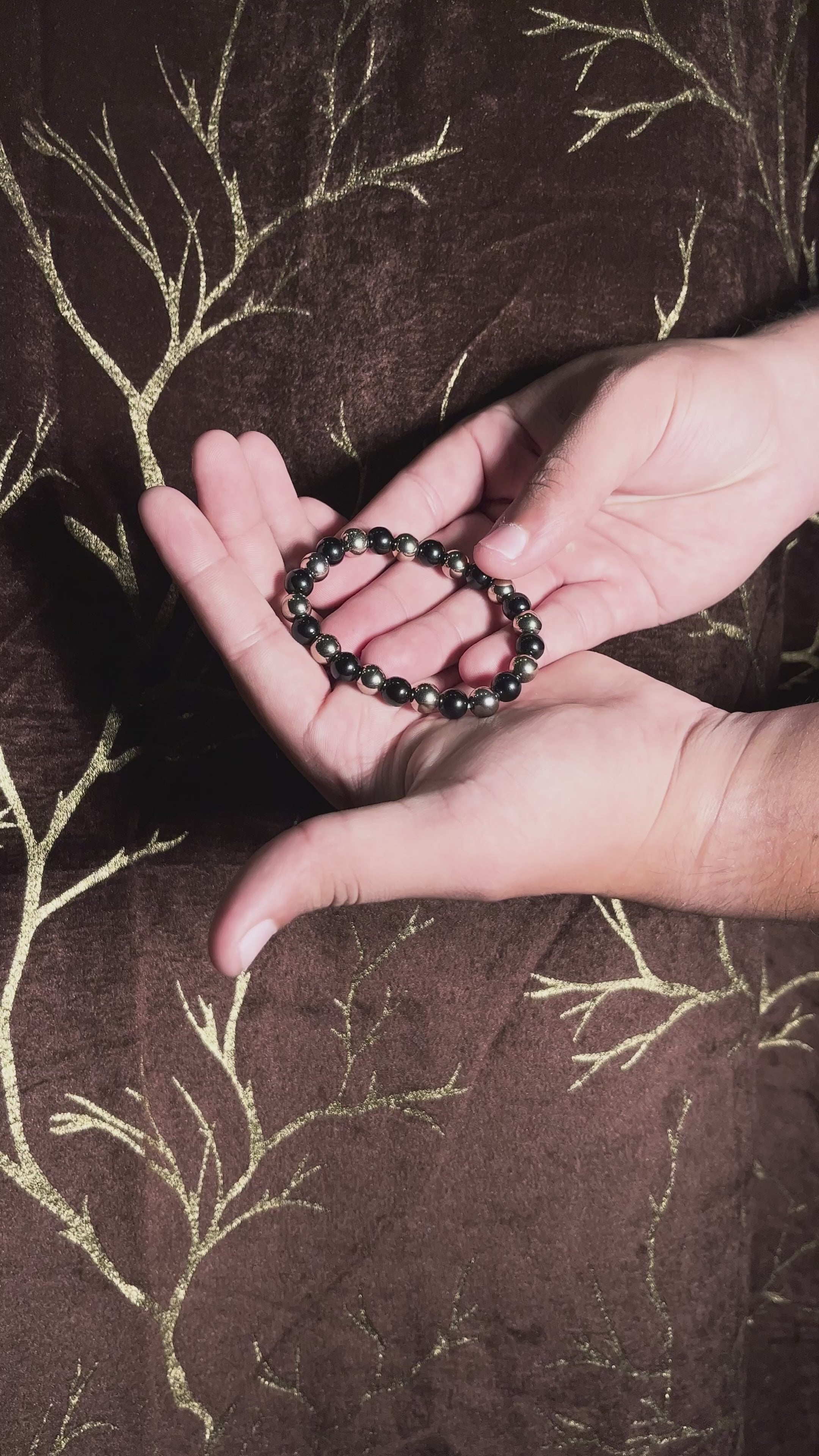 Astropreet Richee Rich Bracelet (Pyrite & black obsidian)