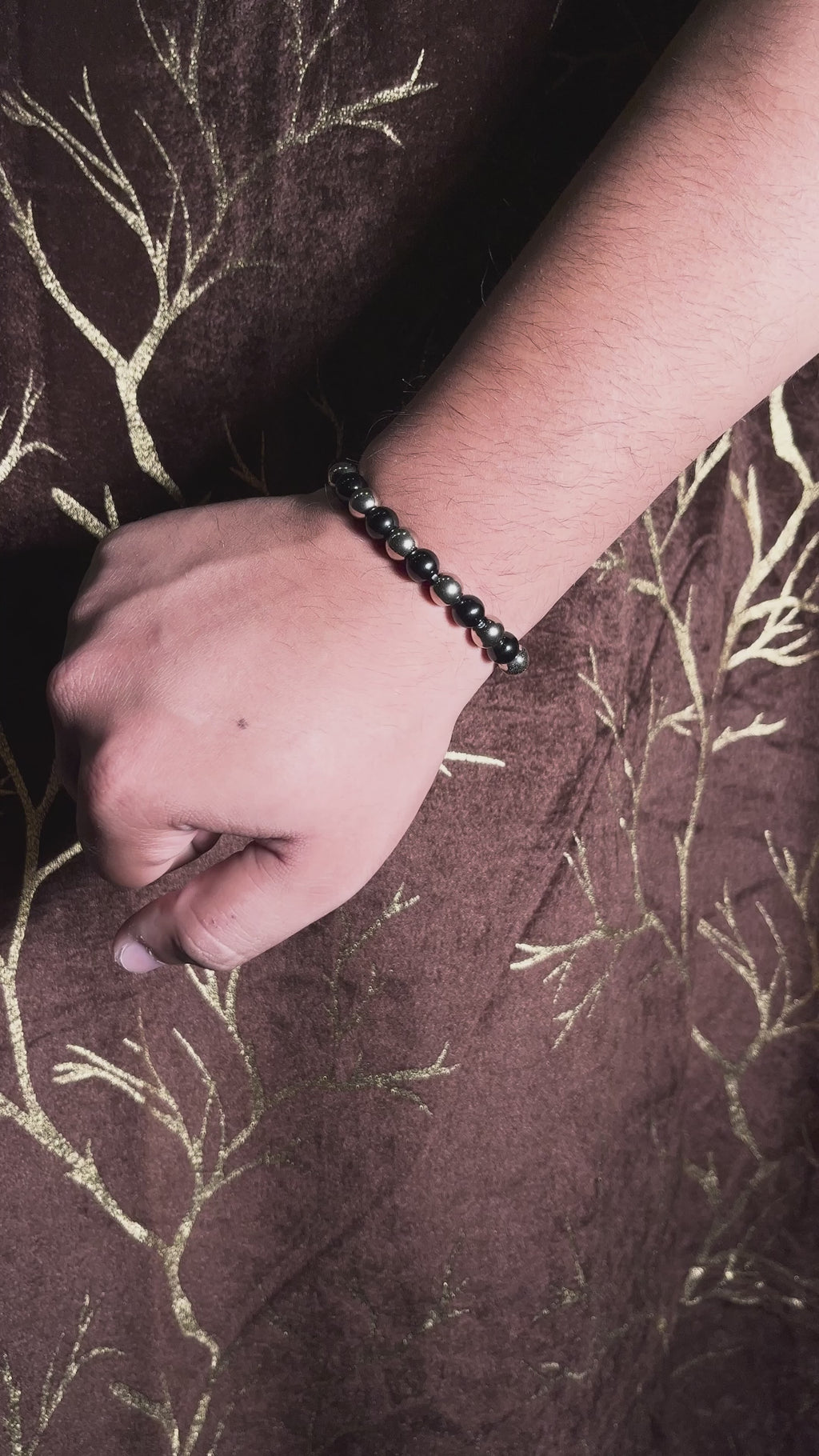Astropreet Richee Rich Bracelet (Pyrite & black obsidian)
