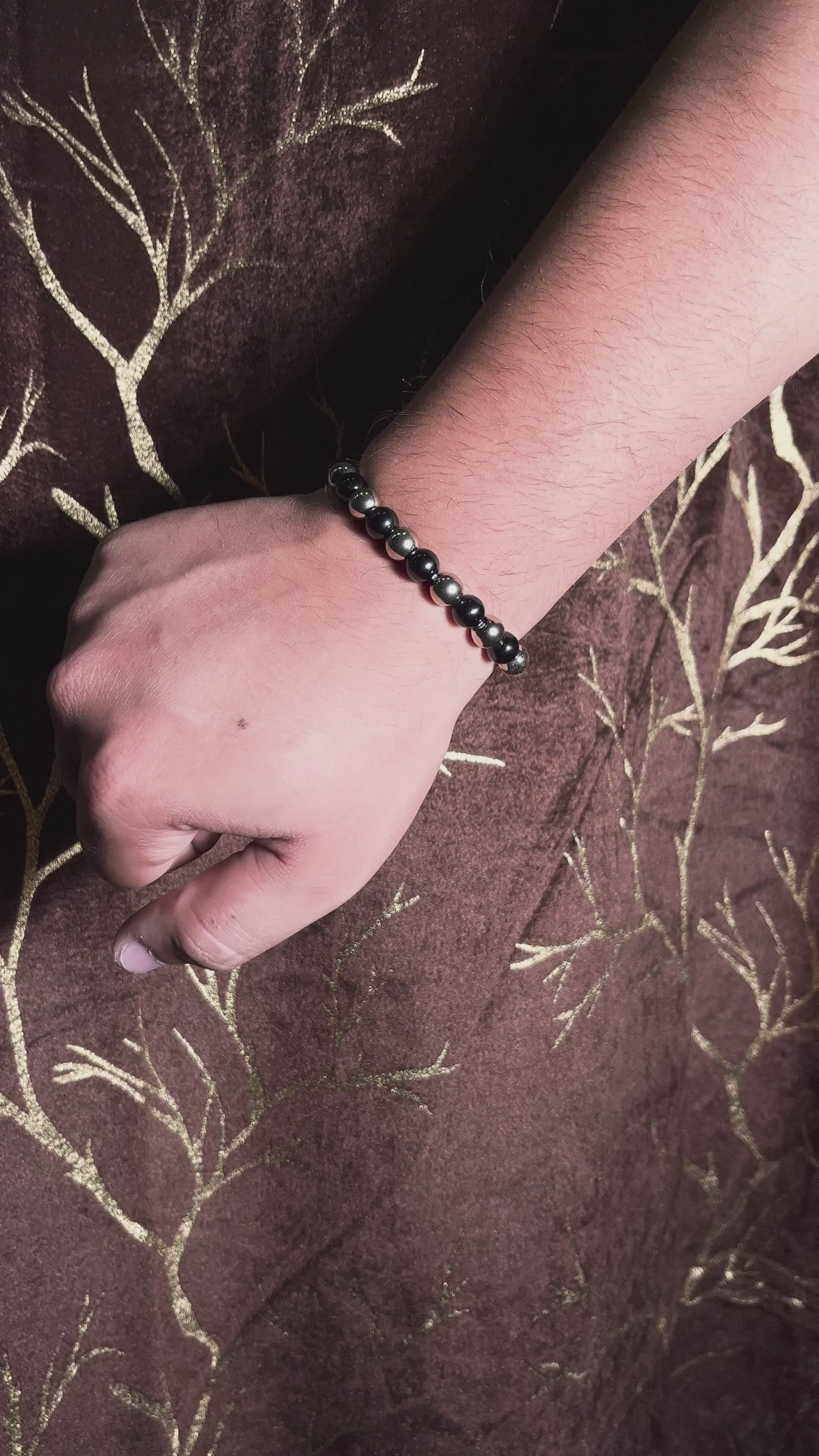 Astropreet Richee Rich Bracelet (Pyrite & black obsidian)