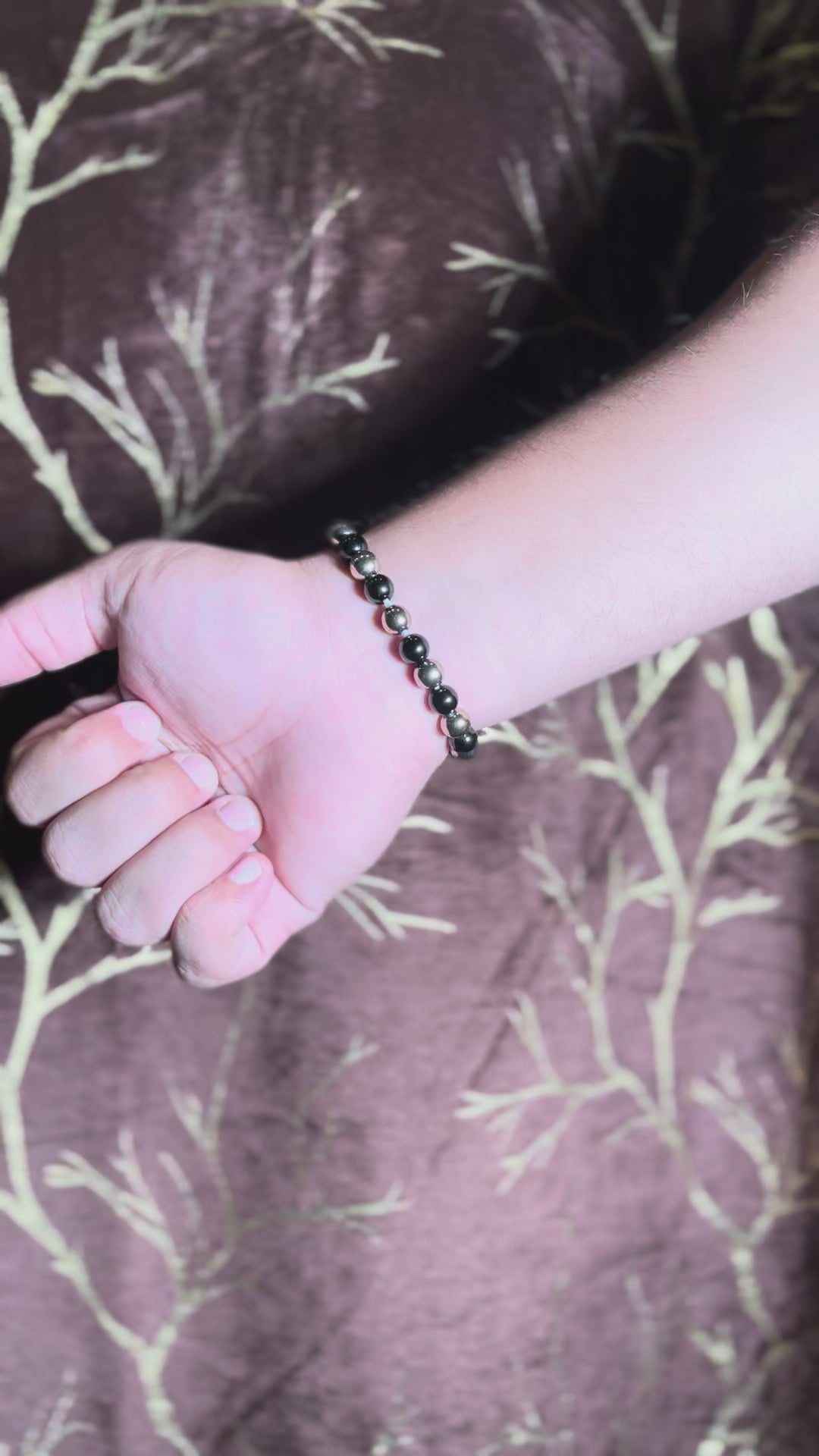 Astropreet Richee Rich Bracelet (Pyrite & black obsidian)