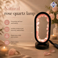 Astropreet Natural Rose Quartz Crystal Accent Lamp (OVAL)– The Stone of Universal Love