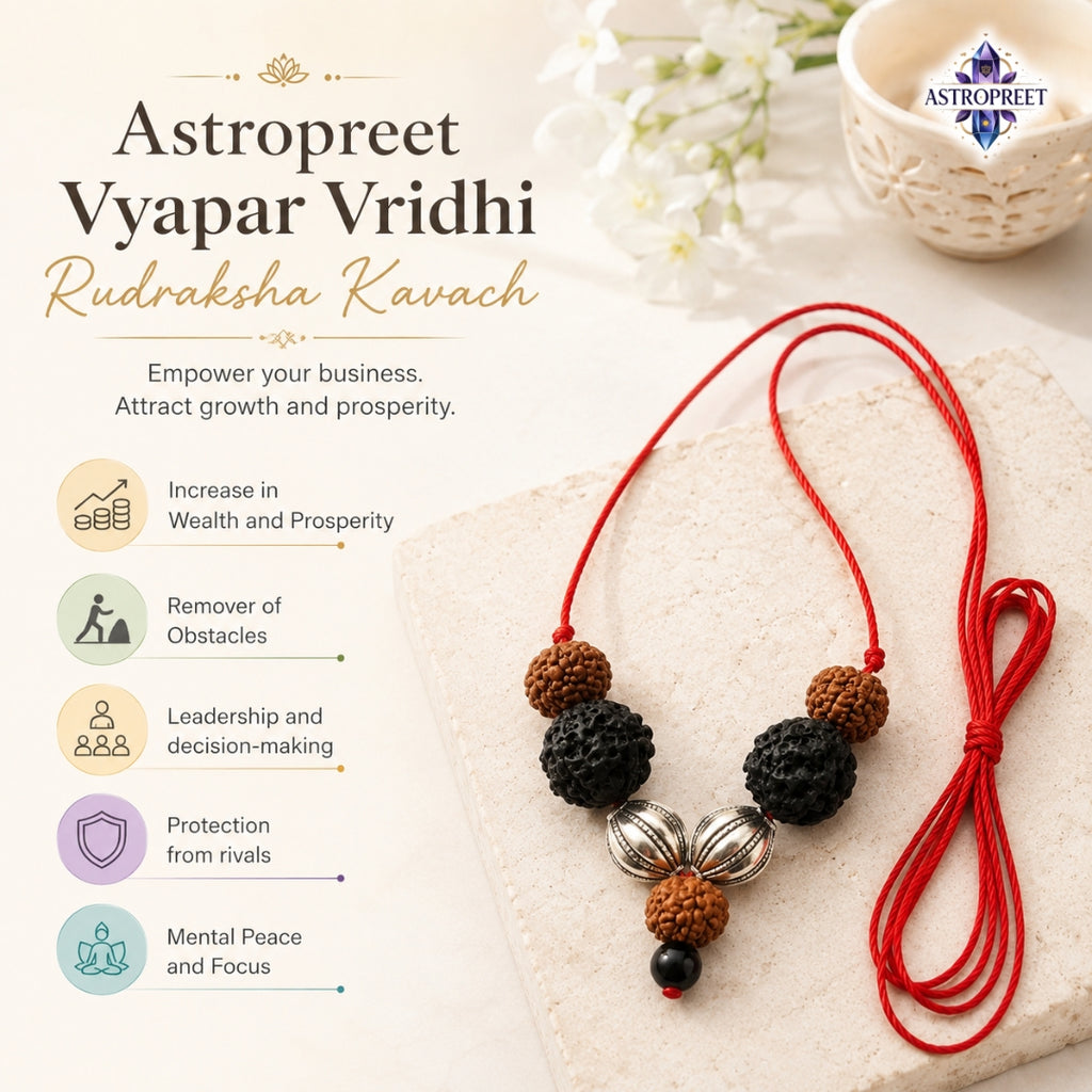 Astropreet Vyapar Vridhi Rudraksha Kavach – The Ultimate Business Growth & Protection Shield