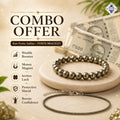 Astropreet The Prosperity Pair (natural pyrite bracelet and raw pyrite anklet)